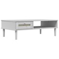 Mesa de Centro Senja 100x55x33 cm Pinho Maciço Branco