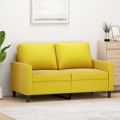 Sofá de 2 Lugares Veludo 120 cm Amarelo