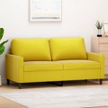 Sofá de 2 Lugares Veludo 140 cm Amarelo