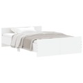 Estrutura de Cama com Cabeceira e Pés 120x190 cm Branco