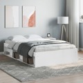 Estrutura Cama de Casal Pequena 120x190 cm Branco