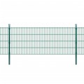 Postes de Vedação 10 pcs 130 cm Aço Galvanizado Verde