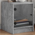 Mesa Cabeceira C/ Porta Vidro 2 pcs 35x37x42cm Cinzento Cimento