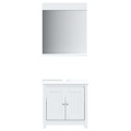 Conjunto de Móveis para Wc Berg Pinho Maciço Branco 2 pcs