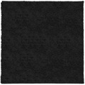 Tapete Shaggy de pelo Alto 120x120 cm Preto