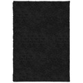 Tapete Shaggy de pelo Alto 160x230 cm Preto