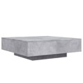 Mesa de Centro 100x100x31 cm Derivados de Madeira Cinza-cimento