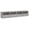 Móveis Parede P/ Tv 2pcs 80x30x30cm Deriv. Madeira Cinza Sonoma