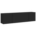 Móveis de Parede para Tv 2 pcs 80x30x41 cm Preto