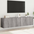 Móveis de Parede para Tv 2 pcs 80x30x41 cm Cinzento Sonoma