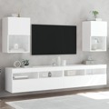 Móveis de Tv com Luzes LED 2 pcs 40,5x30x60 cm Branco