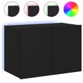 Móvel de Parede para Tv com Luzes LED 60x35x41 cm Preto