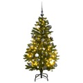 árvore Natal Artificial Articulada 150 Luzes LED e Bolas 120 cm