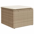 Banco de Jardim com Almofada 55x55x37 cm Vime Pe Bege