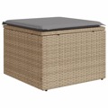 Banco de Jardim com Almofada 55x55x37 cm Vime Pe Bege