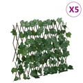 Treliça de Videira Artificial Extensível 5 pcs 190x60 cm Verde