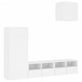 Móveis de Parede P/ Tv Derivados de Madeira Branco 4 pcs