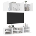 Móveis de Parede P/ Tv Derivados de Madeira Branco 5 pcs