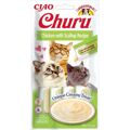 Lanche para Gato Inaba Churu 4 X 14 G Marisco Frango