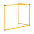 Placa Acrílica Duo Frame Amarelo 900x600mm COVID-19