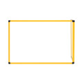 Placa Acrílica Duo Frame Amarelo 900x600mm COVID-19