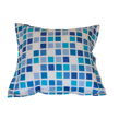 Capa de Travesseiro Alexandra House Living Azul 50 X 75 cm 55 X 55 + 5 cm Quadros