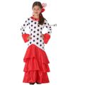 Fantasia para Crianças Bailarina de Flamenco Vermelho Espanha (1 Unidade) 7-9 Anos