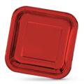 Conjunto de Pratos Algon Quadrado Cartão Descartáveis 23 X 23 X 1,5 cm Vermelho 10 Unidades