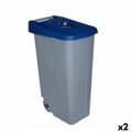 Caixote do Lixo com Rodas Denox 110 L Azul 58 X 41 X 89 cm