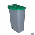 Caixote do Lixo com Rodas Denox 110 L Verde 58 X 41 X 89 cm