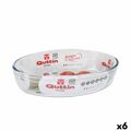 Travessa para o Forno Quttin 1,8 L Vidro Oval 26,2 X 17,8 X 6,1 cm (6 Unidades)