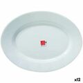 Recipiente de Cozinha Bormioli Toledo Branco Vidro Oval 34 X 26,5 X 1,8 cm (12 Unidades)