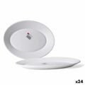 Recipiente de Cozinha Bormioli Toledo Branco Vidro Oval 30 X 21 X 2,7 cm (24 Unidades)