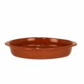 Recipiente de Cozinha Azofra Barro Cozido Oval 44 X 26 X 7 cm (4 Unidades)