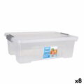 Caixa de Armazenagem com Tampa Dem Kira Transparente Plástico 10 L 40 X 28 X 13 cm (8 Unidades)