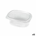 Recipiente para Conservar Alimentos Algon Reutilizável 375 Ml Transparente Oval 15 X 11 X 5 cm (12 Unidades)