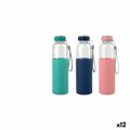 Garrafa Térmica Bewinner Vidro Silicone 600 Ml 7,2 X 7,2 X 25 cm (12 Unidades)