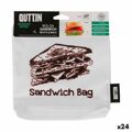 Saco Reutilizável para Alimentos Quttin Sanduíche 18 X 18 X 2 cm (24 Unidades)