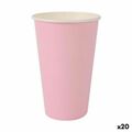 Conjunto de Copos Algon Descartáveis Cartão Cor de Rosa 10 Peças 330 Ml (20 Unidades)