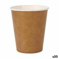 Conjunto de Copos Algon Descartáveis Papel Kraft 12 Peças 250 Ml (20 Unidades)