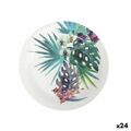 Conjunto de Pratos Algon Descartáveis Cartão Tropical 8 Peças 23 cm (24 Unidades)