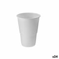 Conjunto de Copos Reutilizáveis Algon Plástico Branco 15 Peças 330 Ml (24 Unidades)