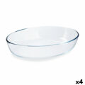 Travessa para o Forno Pyrex Classic Ovalada 30 X 21 X 7 cm Transparente Vidro (4 Unidades)