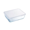 Lancheira Retangular com Tampa Pyrex Cook & Freeze 25 X 20 cm Transparente Silicone Vidro 2,6 L (6 Unidades)