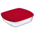 Lancheira Retangular com Tampa ô Cuisine Cook & Store Vermelho 2,5 L 28 X 20 X 8 cm Silicone Vidro (5 Unidades)