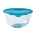 Lancheira Redonda com Tampa Pyrex Cook & Store 16 X 16 X 10 cm Azul 1 L Silicone Vidro (3 Unidades)