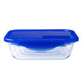 Lancheira Hermética Pyrex Cook & Go 20,5 X 15,5 X 6 cm Azul 800 Ml Vidro (6 Unidades)