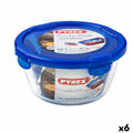 Lancheira Hermética Pyrex Cook & Go 20 X 20 X 10,3 cm Azul 1,6 L Vidro (6 Unidades)