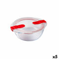 Lancheira Hermética Pyrex Cook & Heat 21 X 18 X 7 cm 1,1 L Transparente Vidro (5 Unidades)