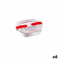 Lancheira Hermética Pyrex Cook & Heat 15 X 12 X 4 cm 350 Ml Transparente Vidro (6 Unidades)